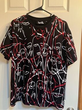 🔥 Haculla All-Over Graphic Tee XL Streetwear Art Shirt 🔥